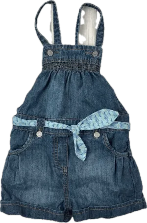 Obaibi France Lightweight Denim Bib Front Denim Shortalls - Size 18M