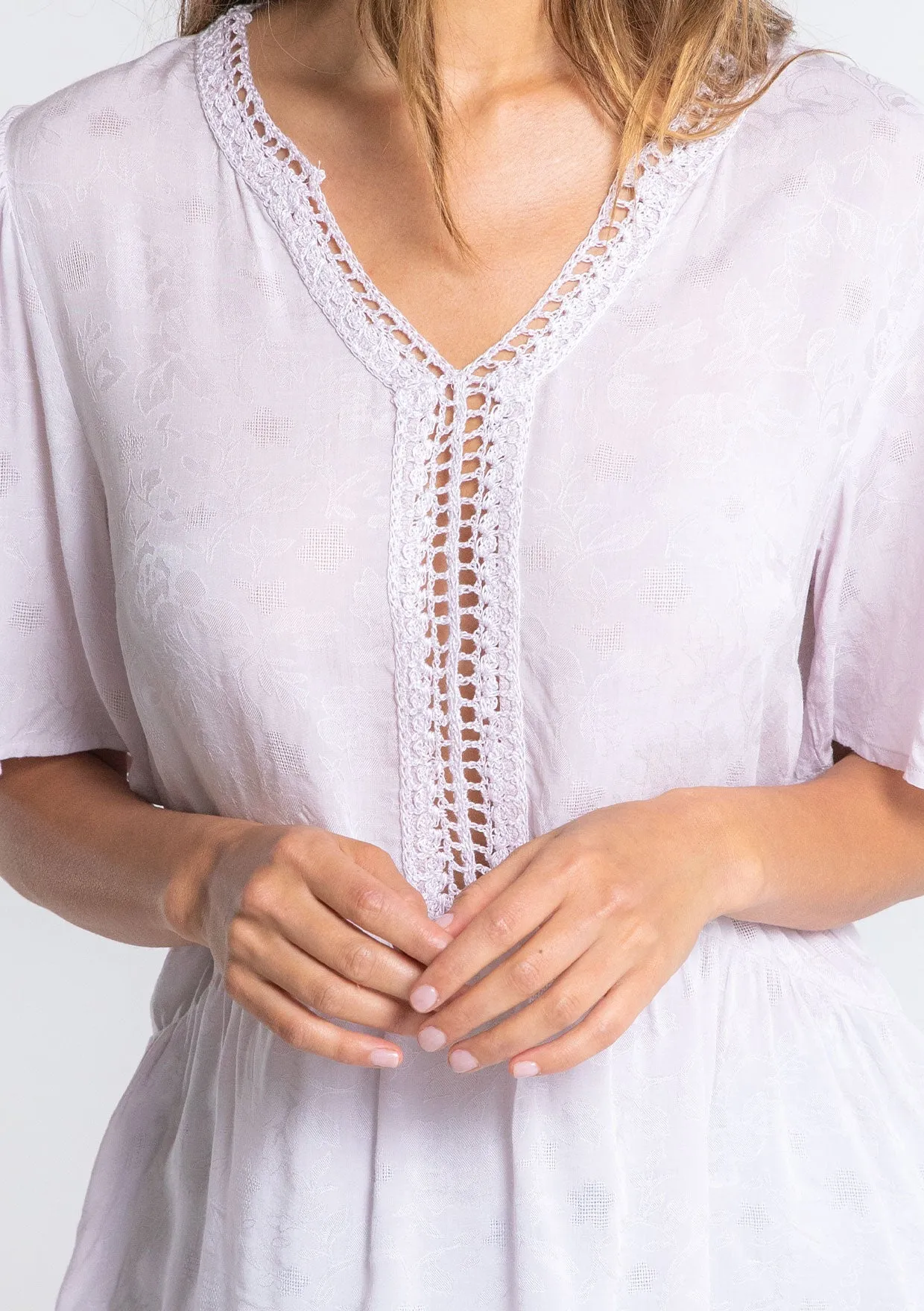Ocean Eyes Lattice Trim Top
