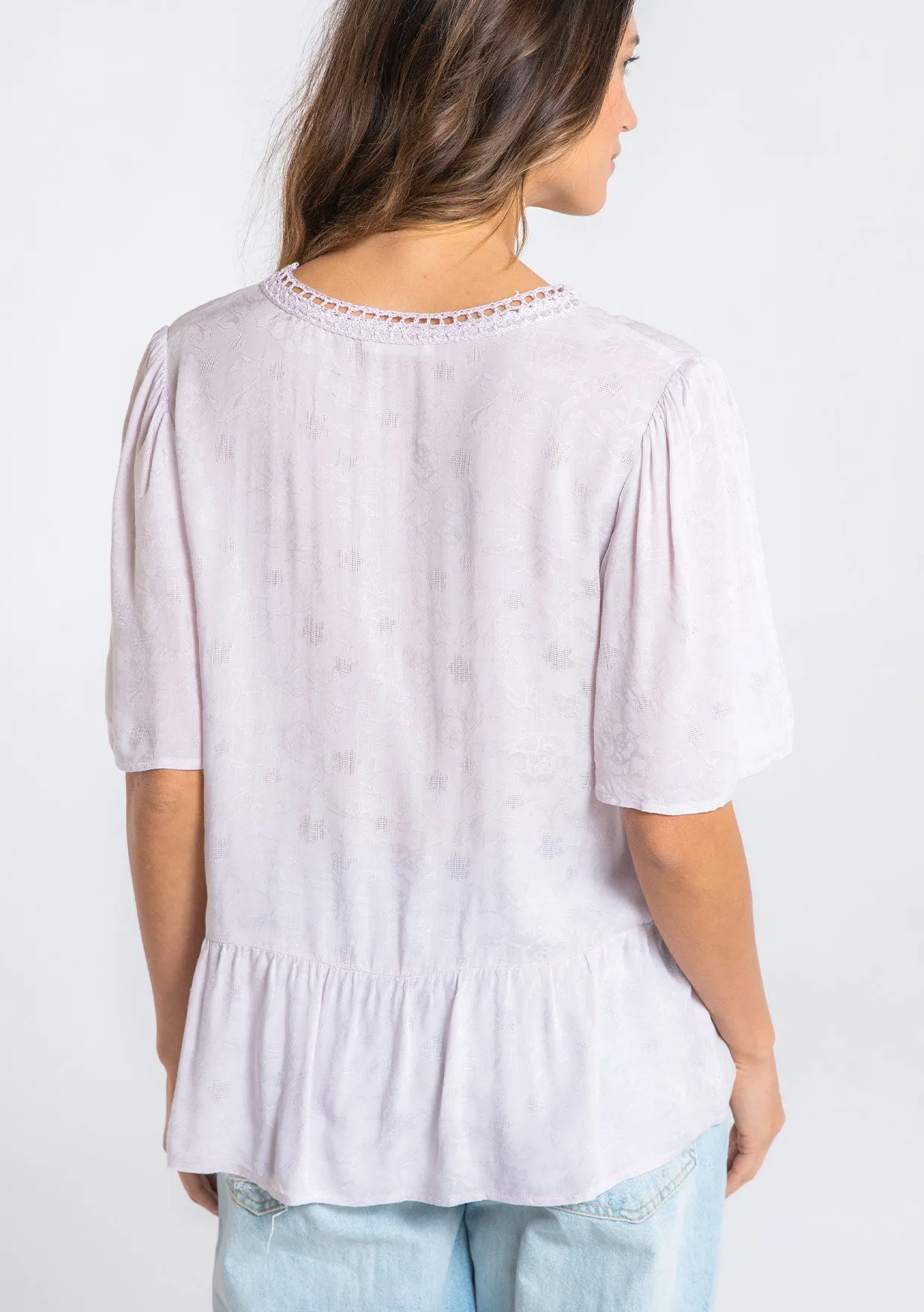 Ocean Eyes Lattice Trim Top