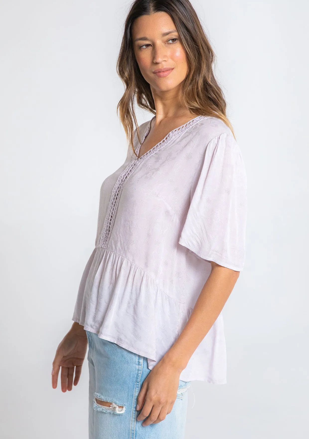 Ocean Eyes Lattice Trim Top
