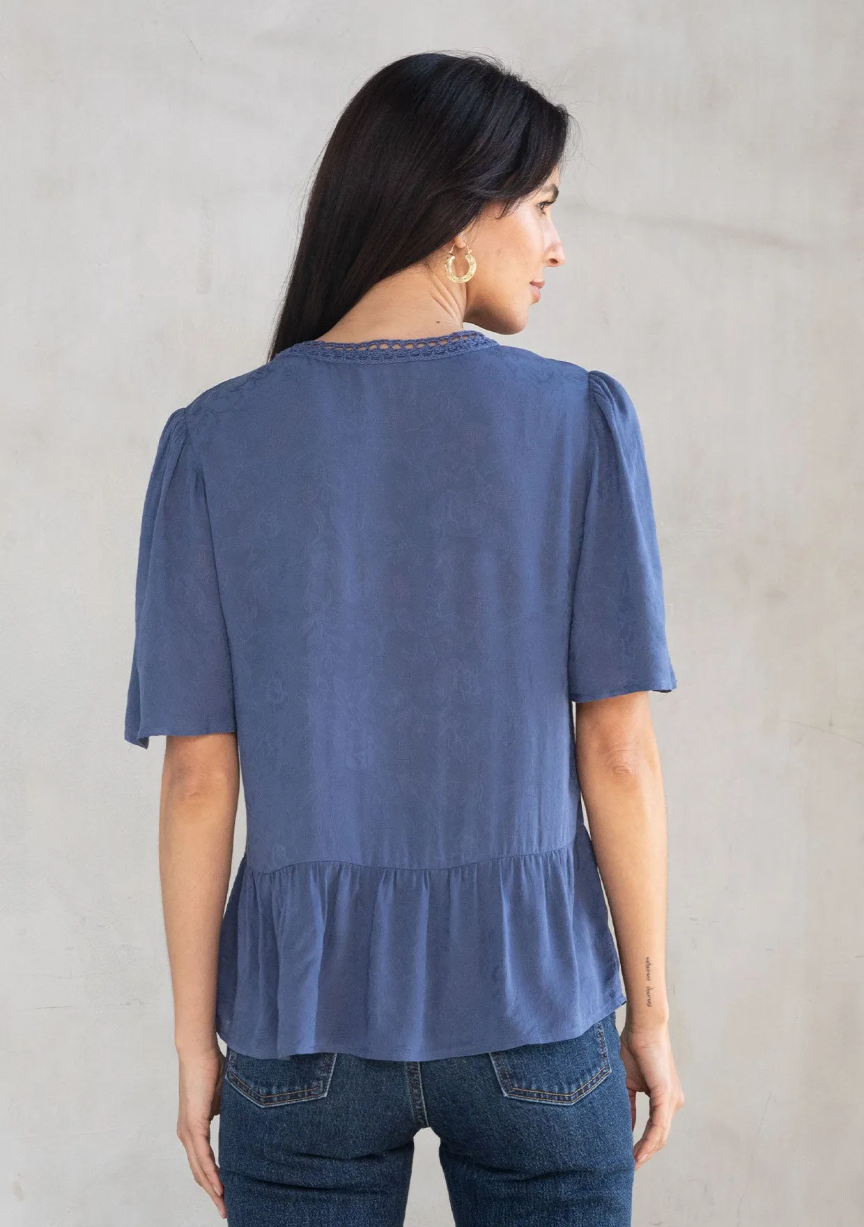 Ocean Eyes Lattice Trim Top