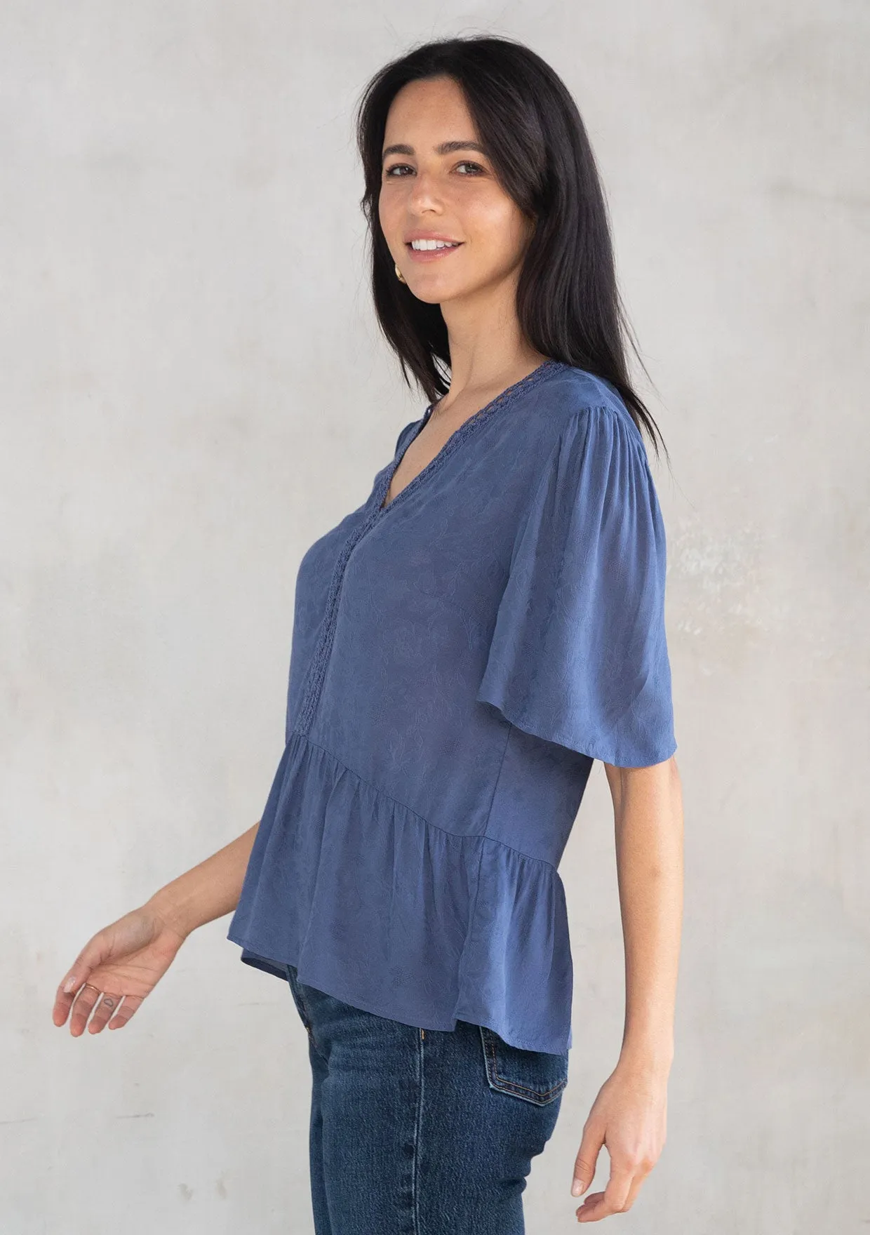 Ocean Eyes Lattice Trim Top