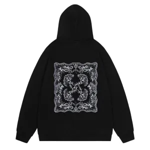 Off White Logo Drawstring Hoodie