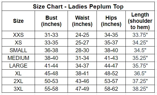 Oh Biscuits! Ladies' Peplum Top