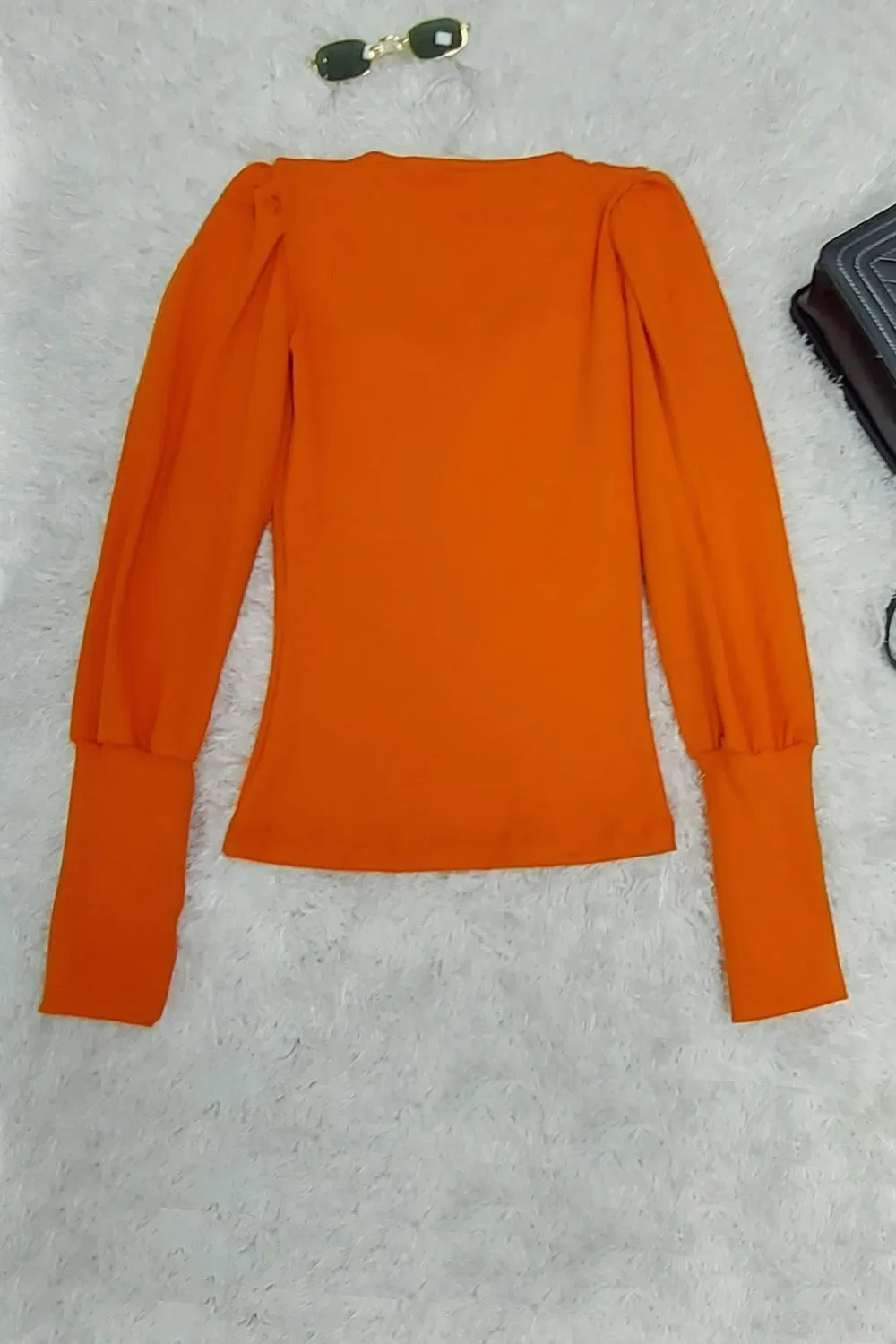 Orange Rib Top