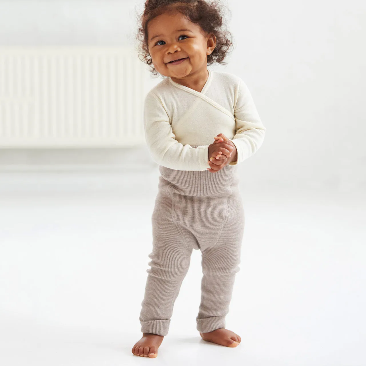 Organic Wool Nappy Cover - Longies (0-3y)