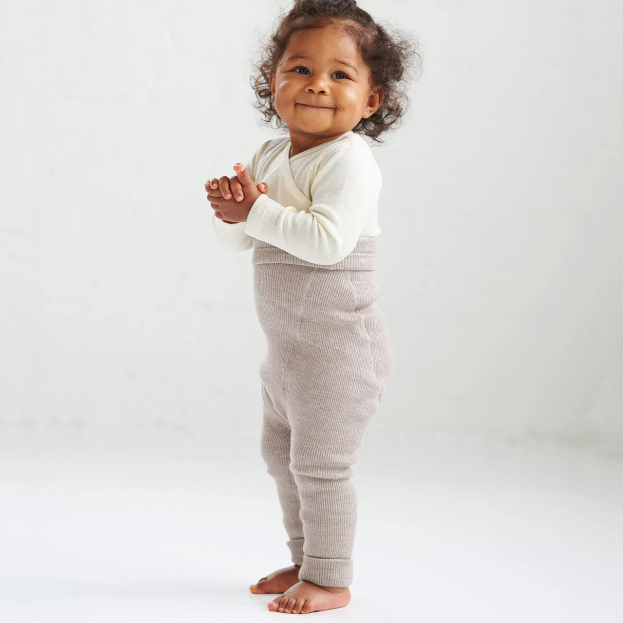 Organic Wool Nappy Cover - Longies (0-3y)