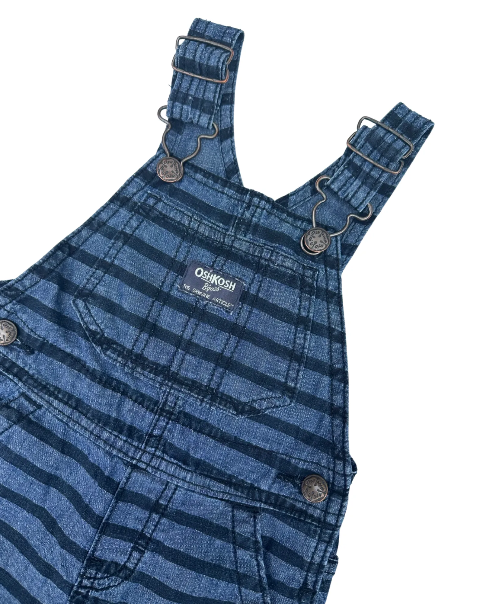 Oshkosh short blue striped dungarees
