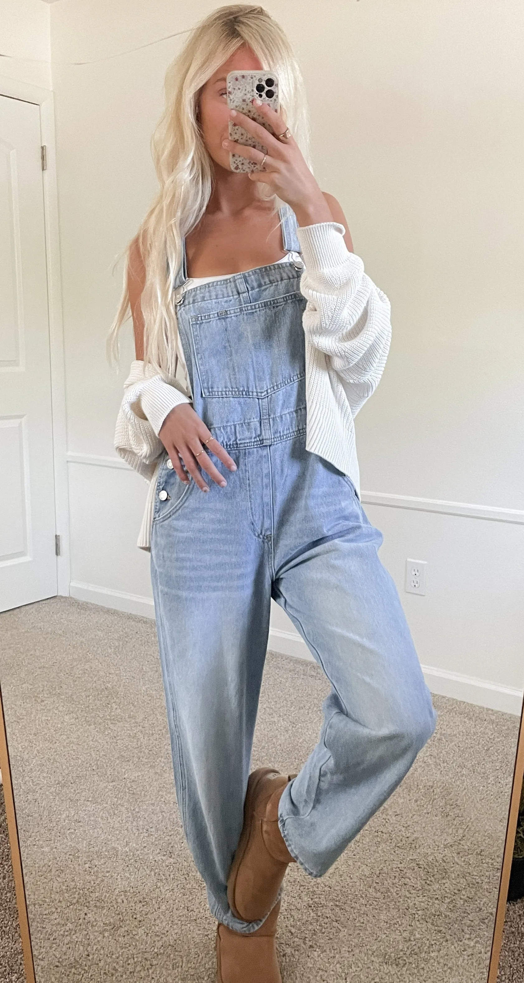 Oversized Denim Overalls
