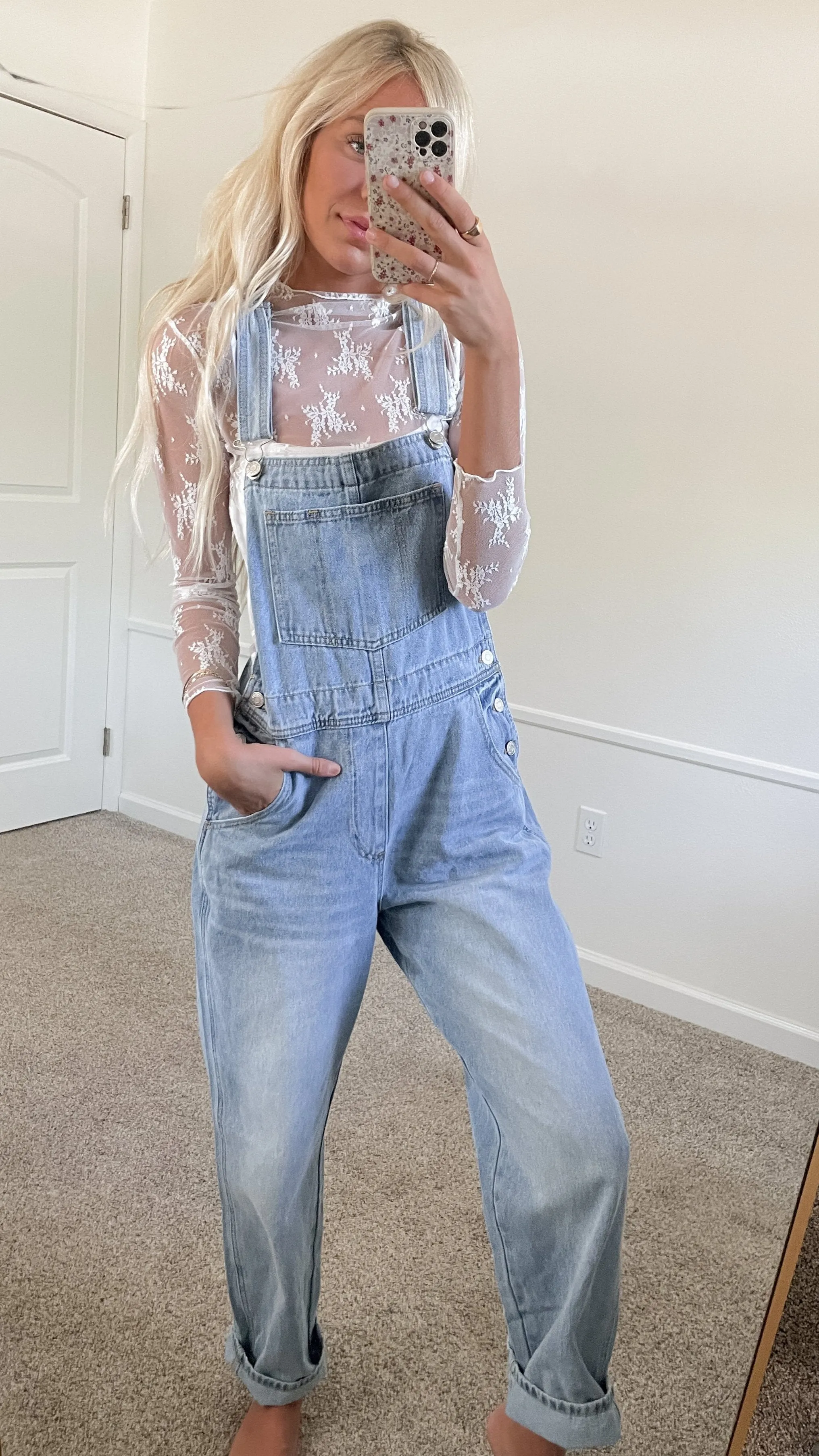 Oversized Denim Overalls