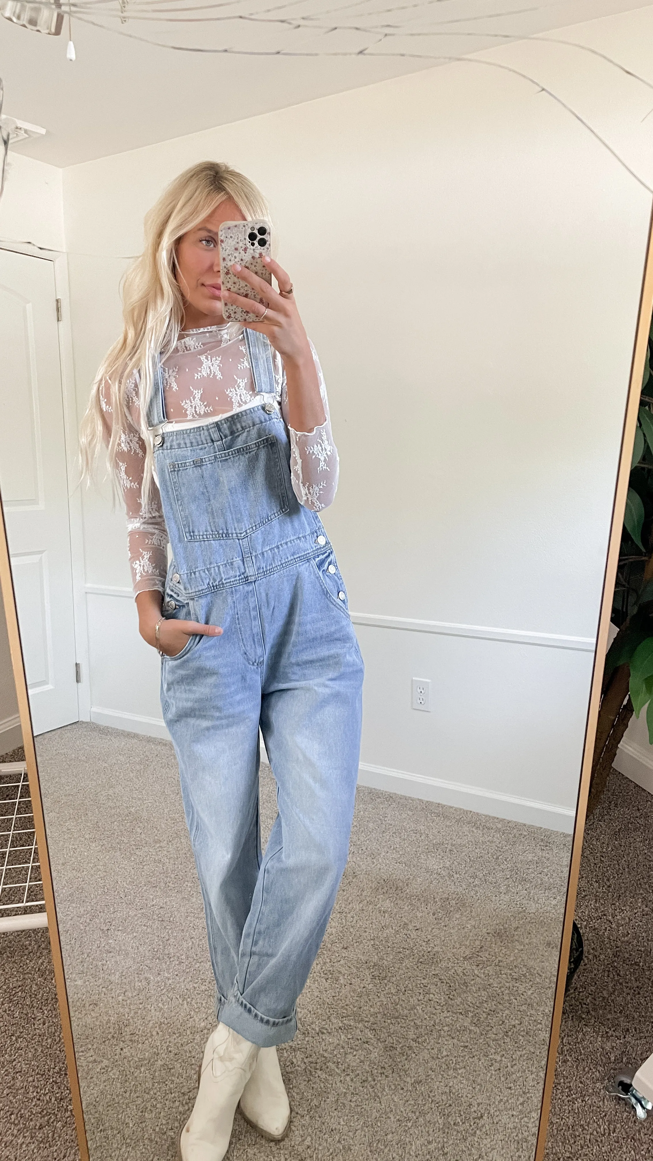 Oversized Denim Overalls