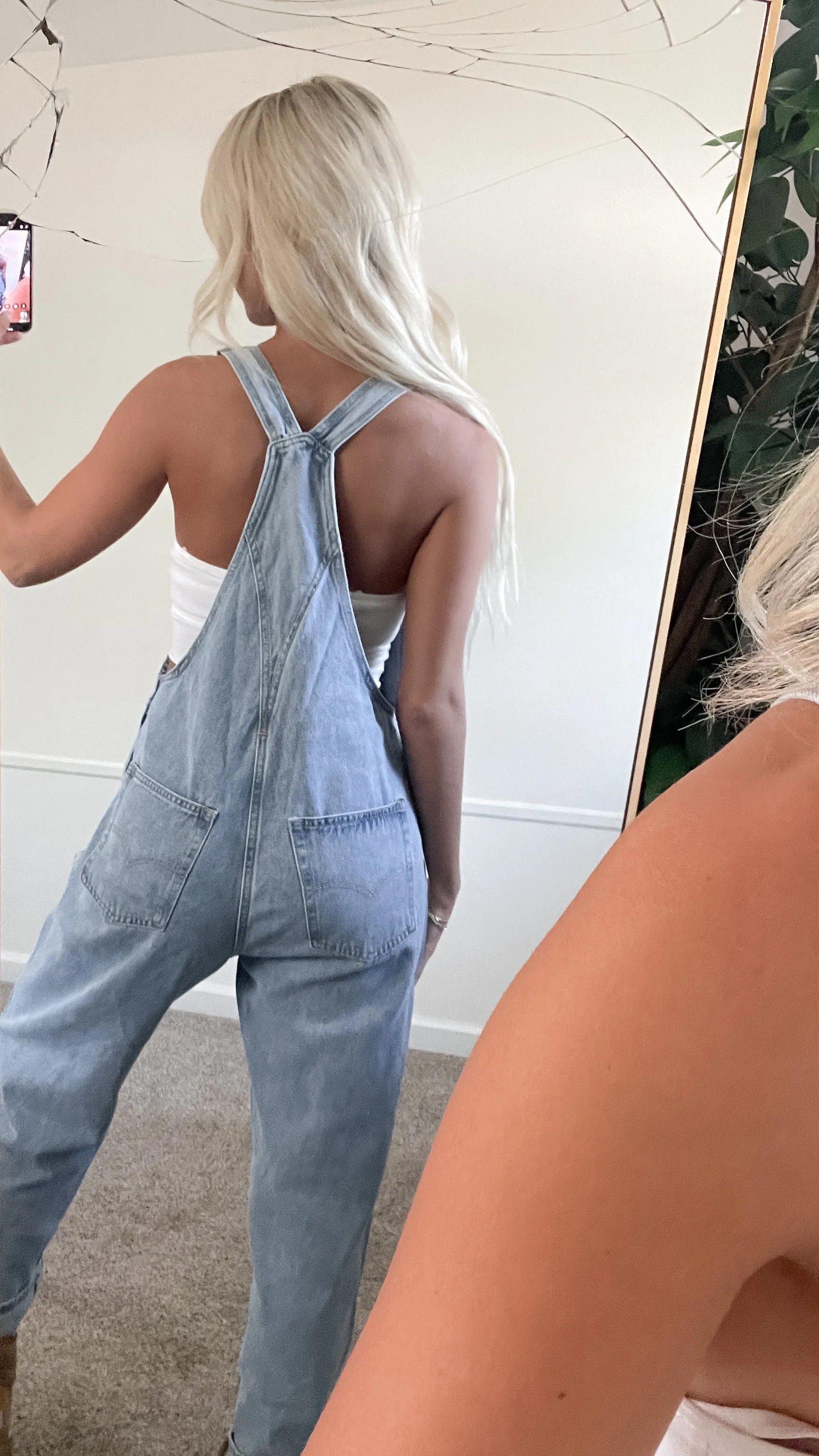 Oversized Denim Overalls
