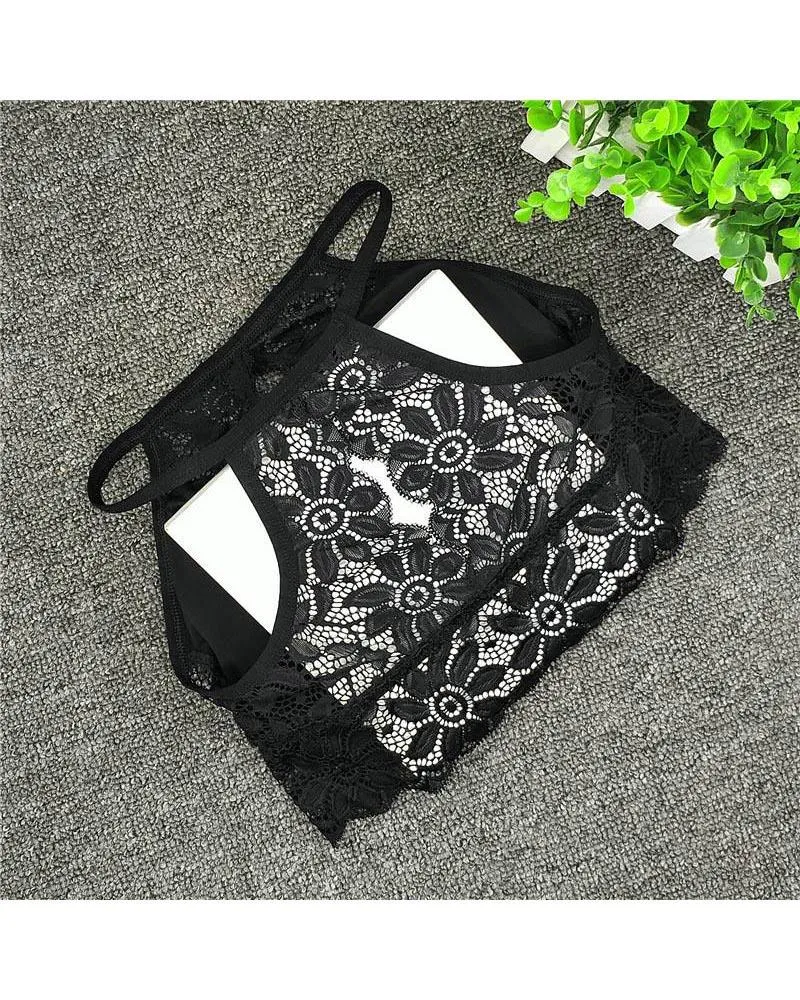 Pack of 2 Sexy Lace Tube Top Bandeau Crop Stretch Bra