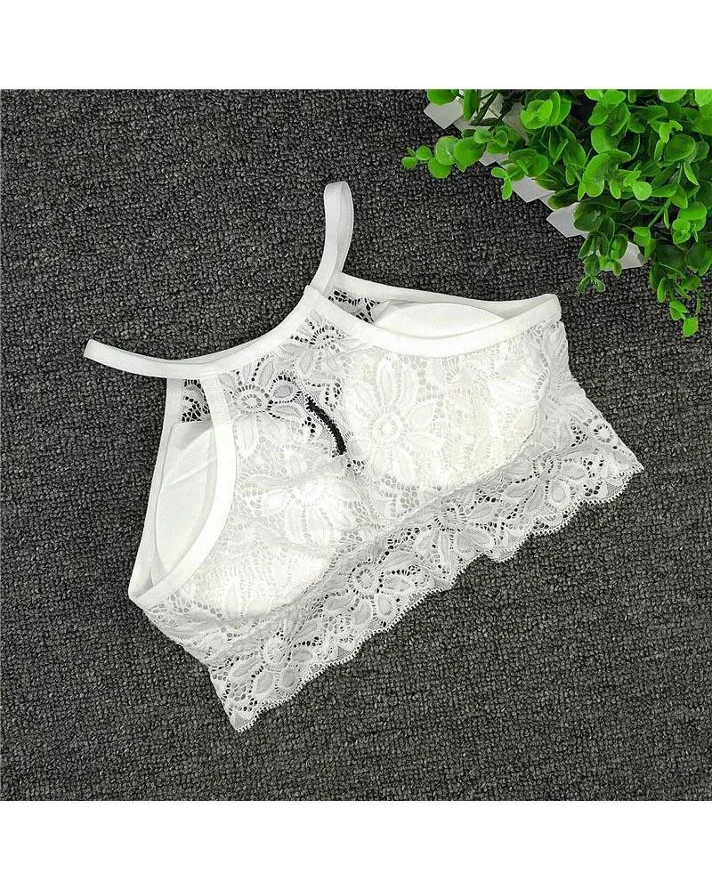 Pack of 2 Sexy Lace Tube Top Bandeau Crop Stretch Bra