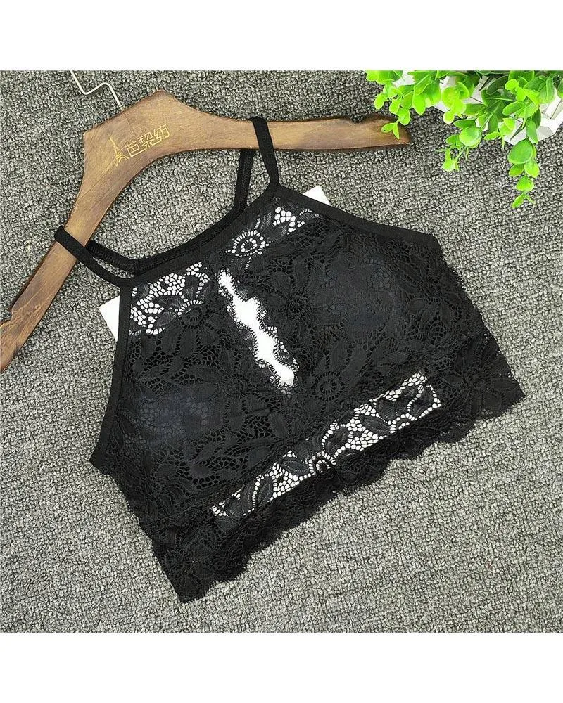 Pack of 2 Sexy Lace Tube Top Bandeau Crop Stretch Bra