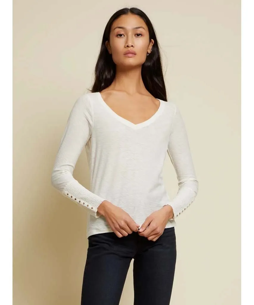 Paige Smock Cuff Tee Off White