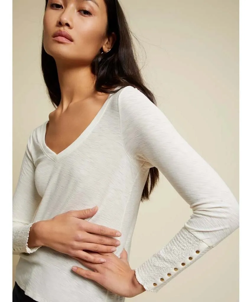 Paige Smock Cuff Tee Off White
