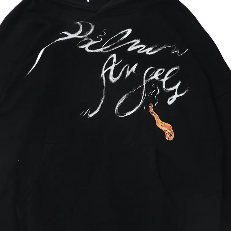 Palm Angels Foggy Logo-print Cotton-jersey Hoodie