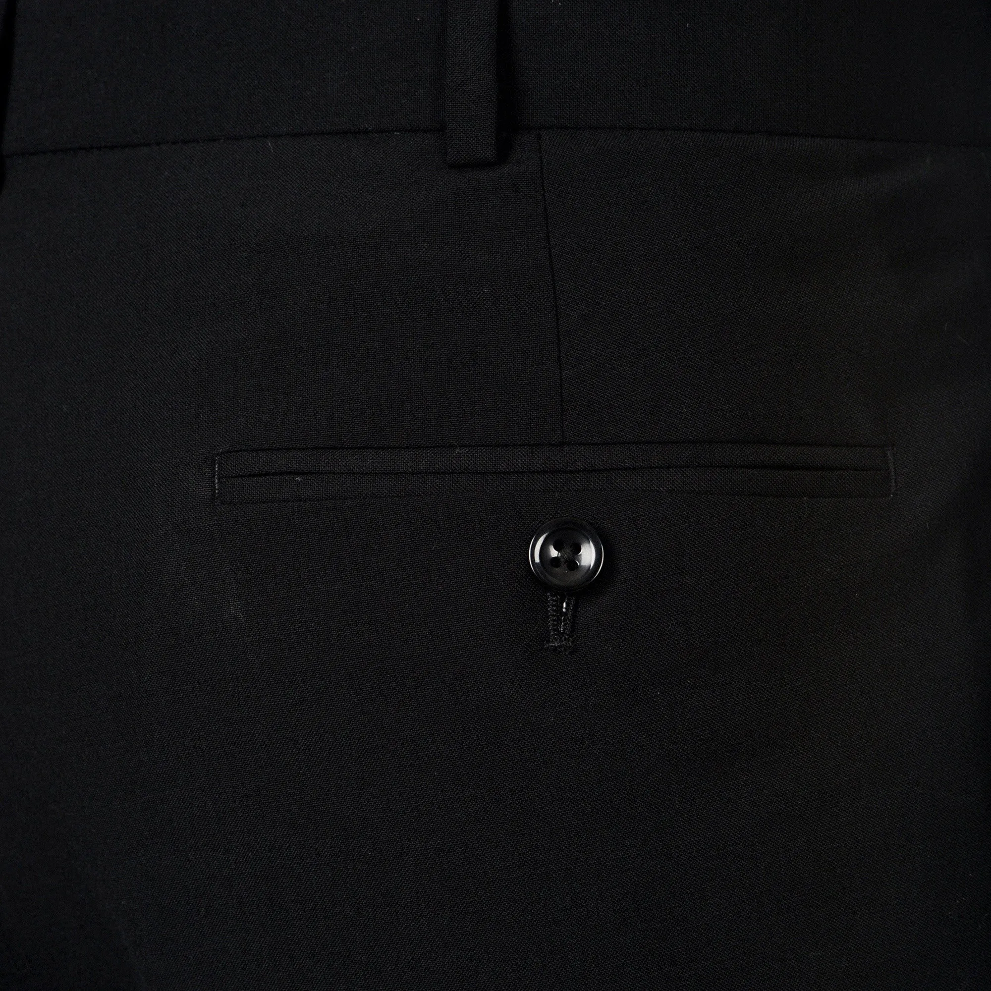 Palm Beach Wool/Poly Black Pleated Expander Pant