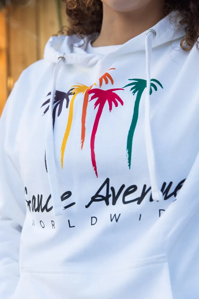 Palm Trees SA Worldwide | White Hoodie