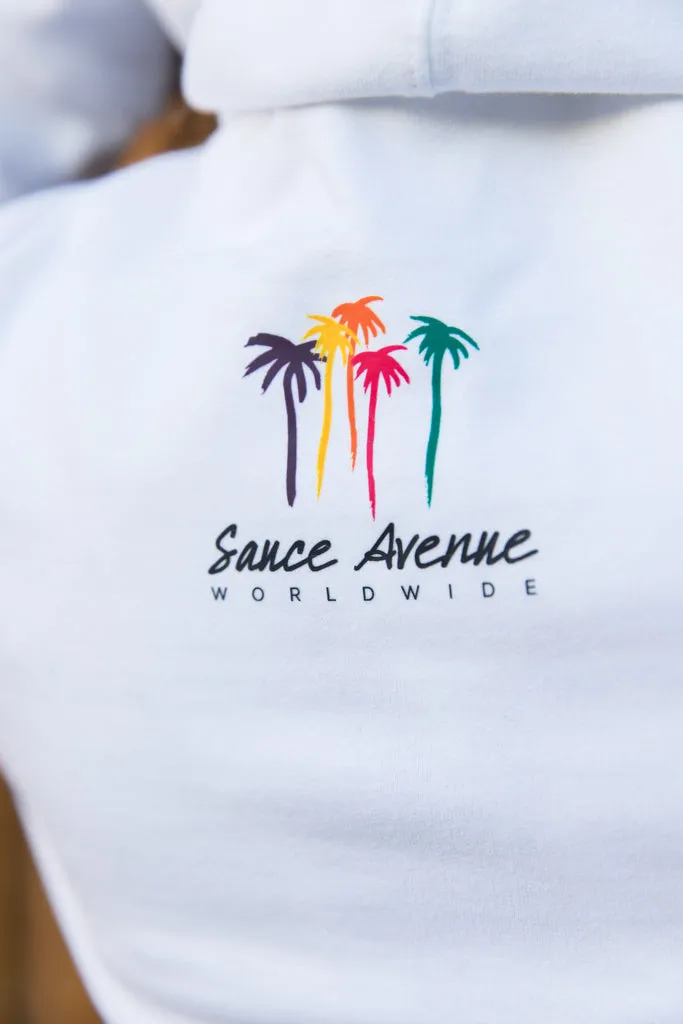 Palm Trees SA Worldwide | White Hoodie