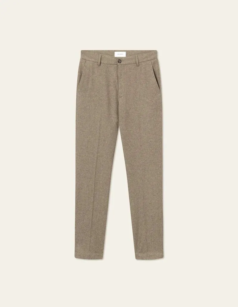 Pantalon COMO REG WOOL SUIT PANTS Desert Taupe Melange