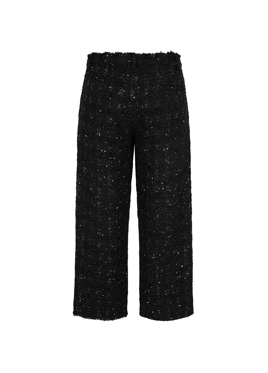 Pants / JNBY Jacquard Raw-Hem Cropped Pants