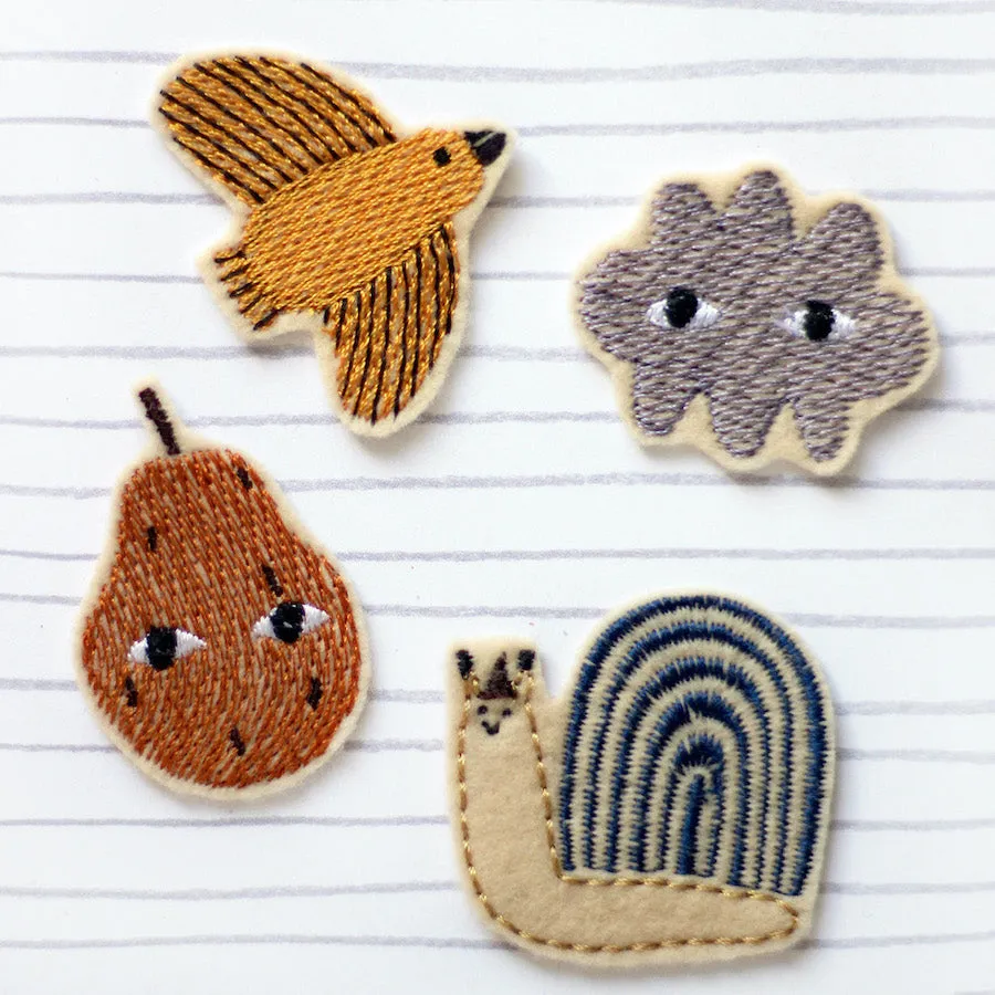 Patch "Snail, Pear, Cloud and Bird" I Halfbird