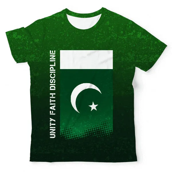 Patriotic Grunge Unisex All-Over Print T-Shirt
