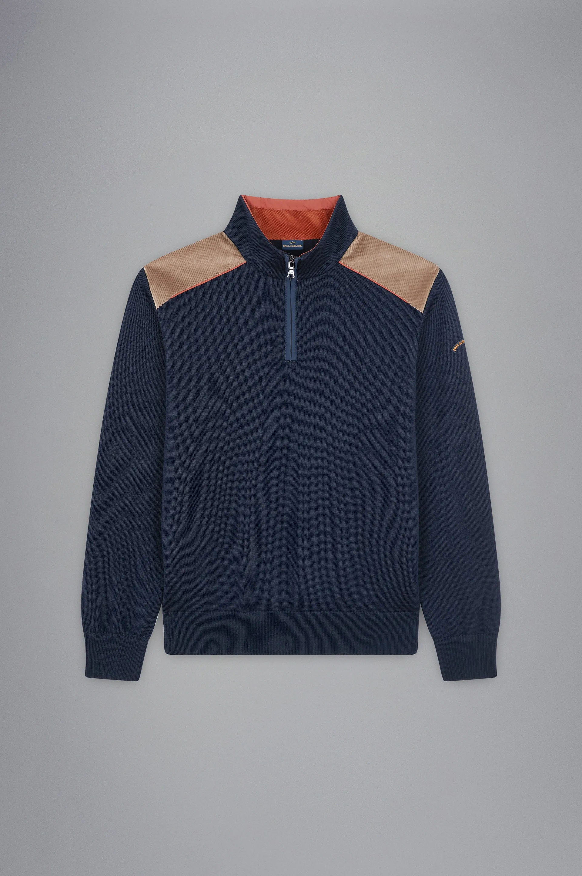 Paul & Shark Wool Sweater with Velvet Details