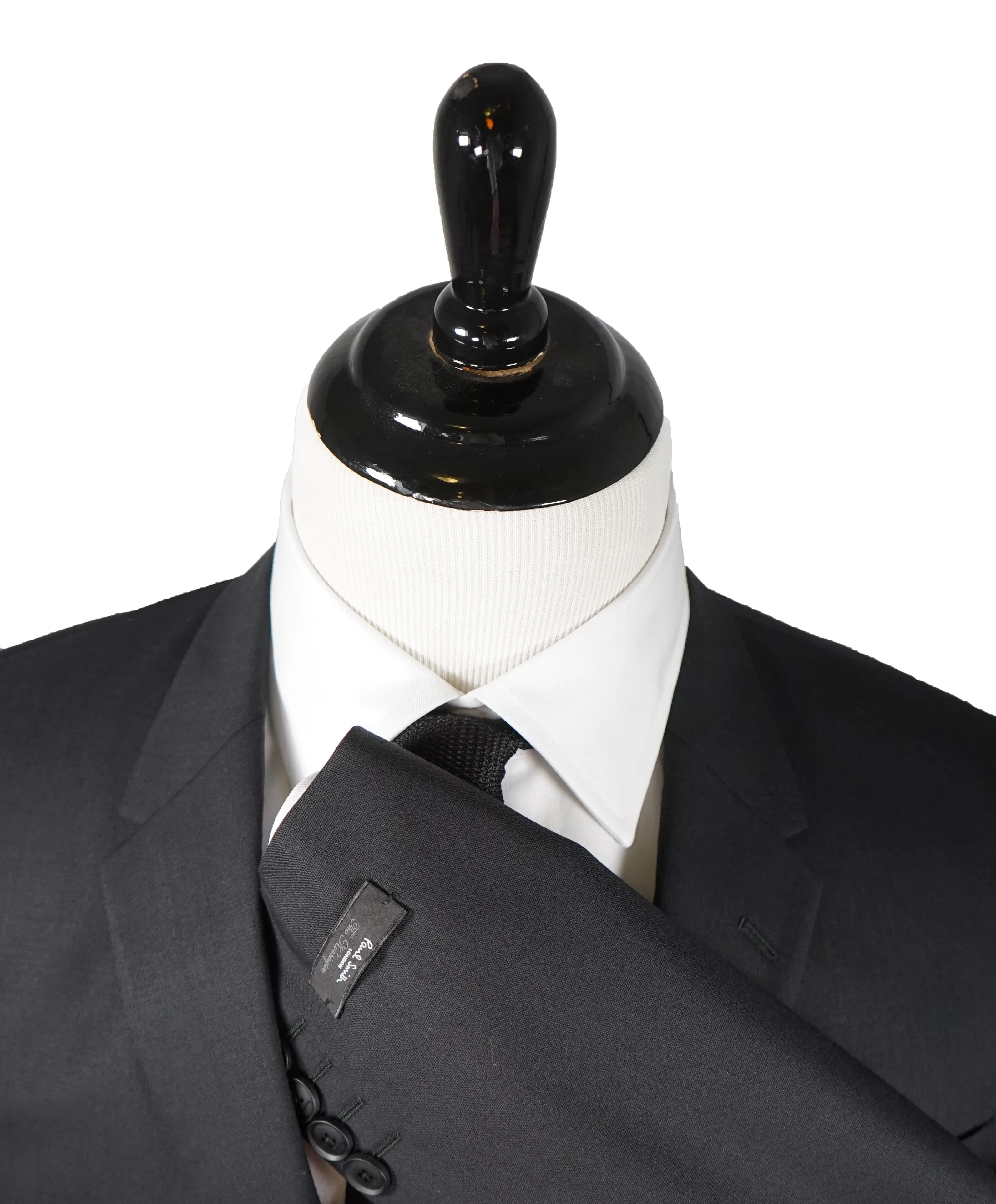 PAUL SMITH - 2-Button Wool “The Kensington” Black Suit- 40R