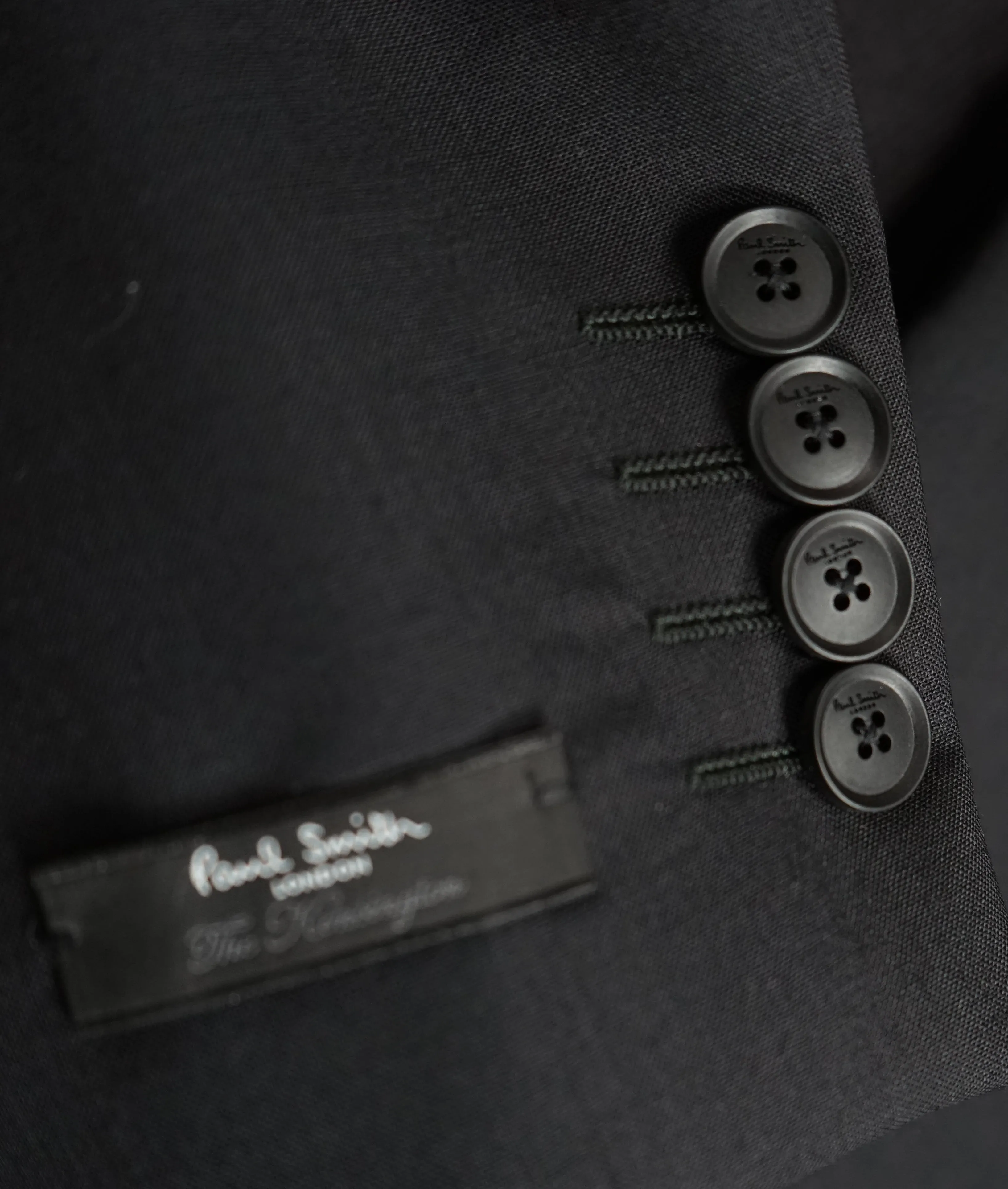 PAUL SMITH - 2-Button Wool “The Kensington” Black Suit- 40R