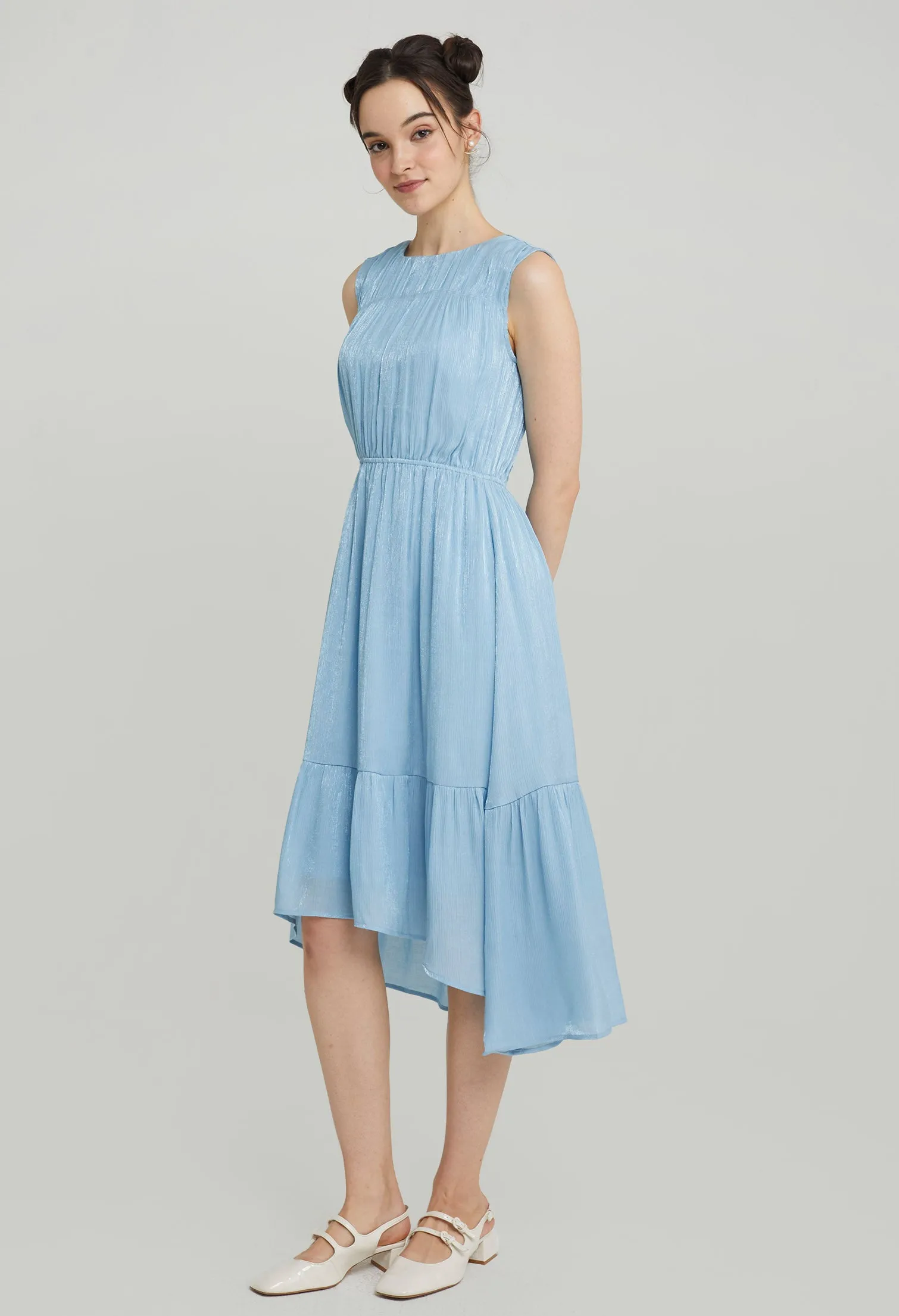 Peplum Hem Midi Dress