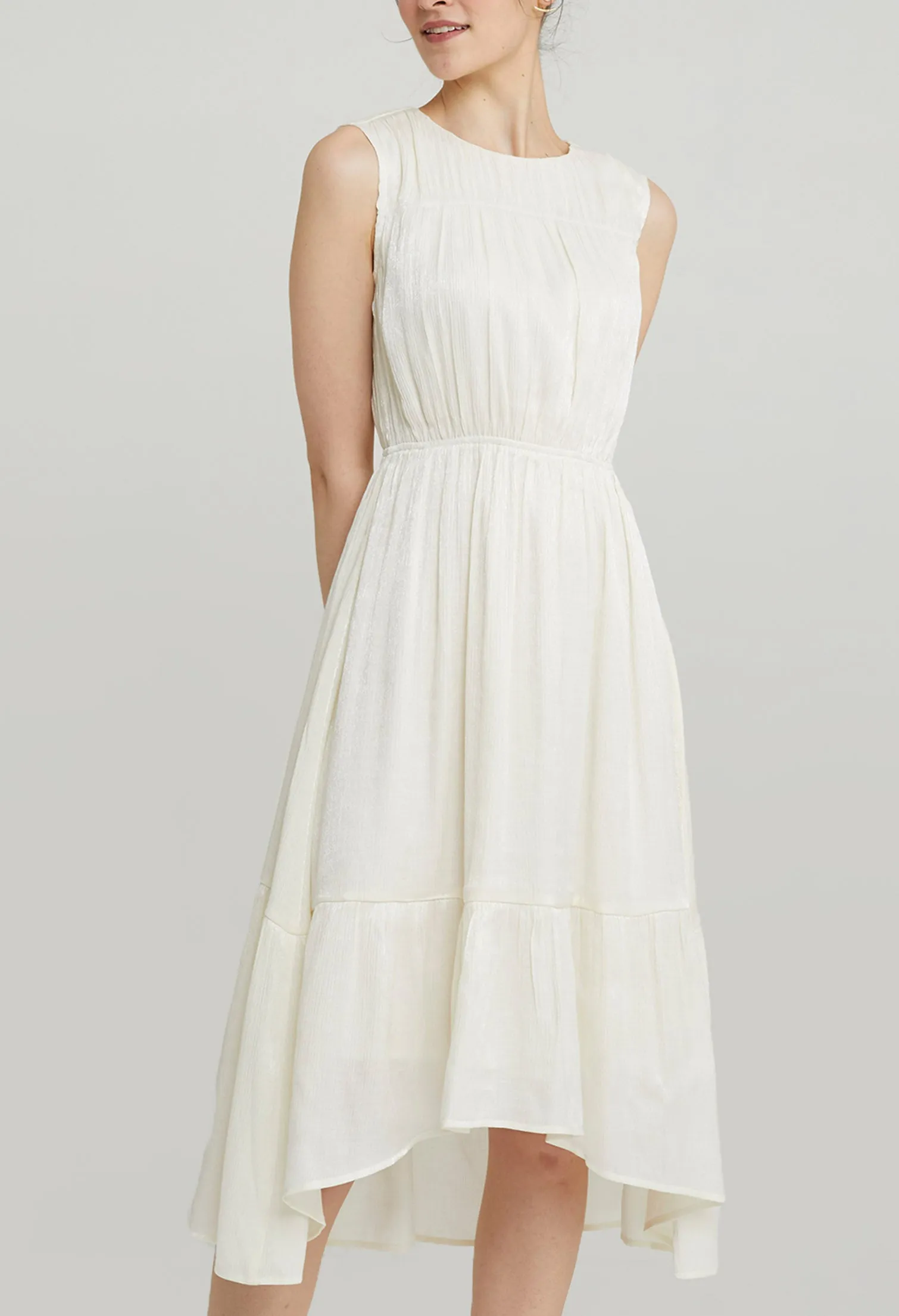 Peplum Hem Midi Dress