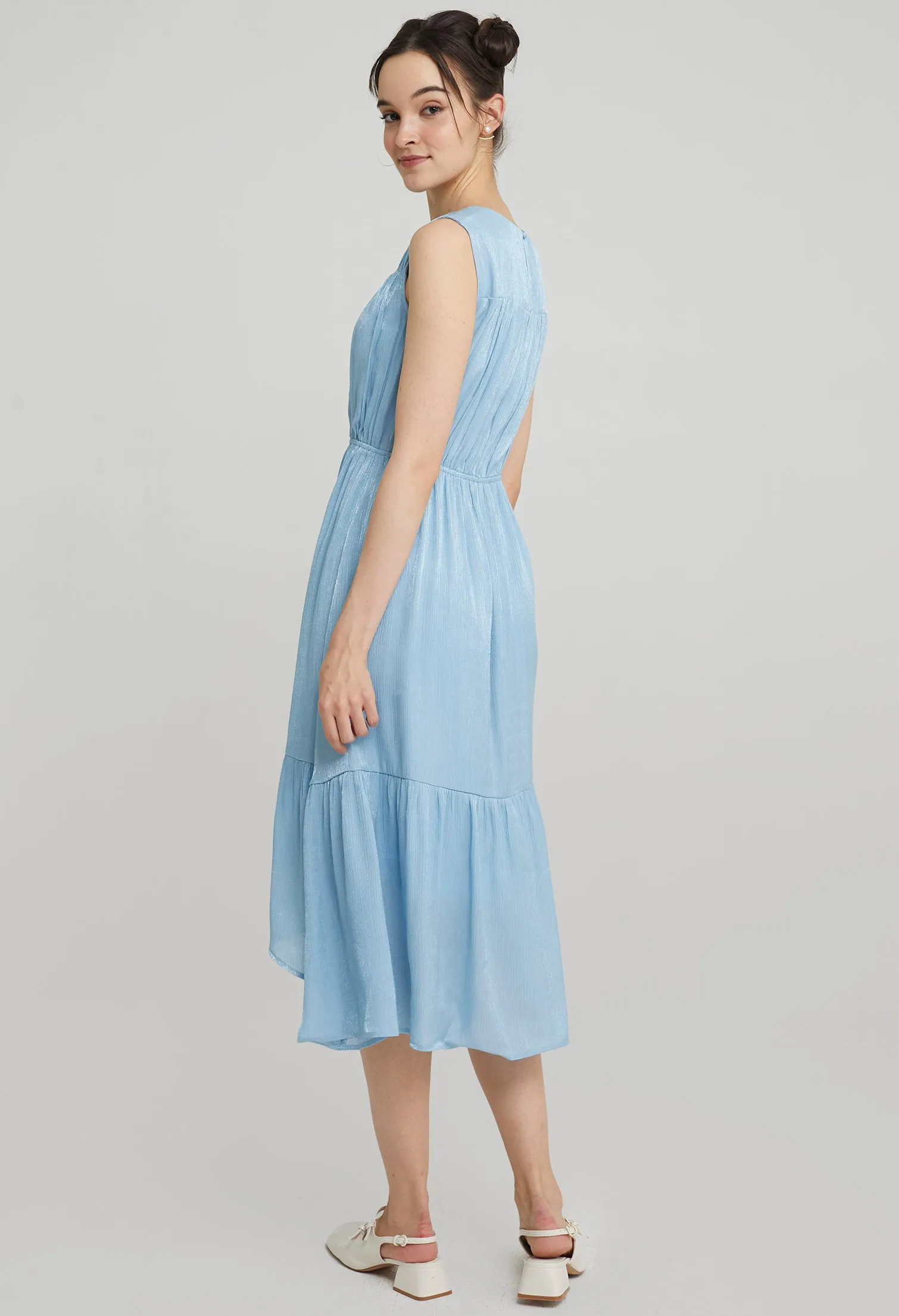 Peplum Hem Midi Dress