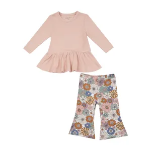 Peplum Top W/ Baby Bells - Brighton Floral