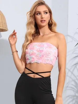 Petal Pop Crop Tube Top