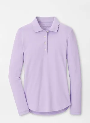 Peter Millar Womens Opal Long Sleeve Stretch Jersey Polo - GARDEN VIOLET