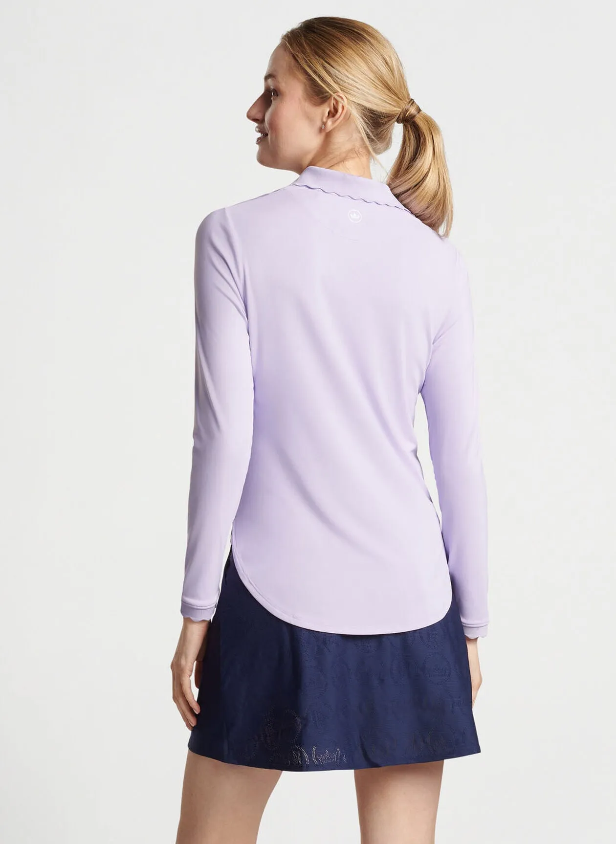 Peter Millar Womens Opal Long Sleeve Stretch Jersey Polo - GARDEN VIOLET