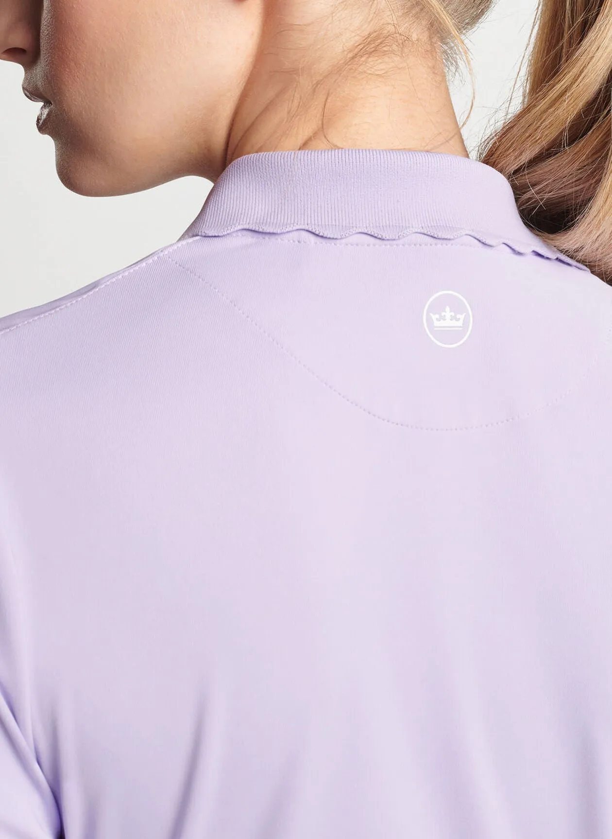 Peter Millar Womens Opal Long Sleeve Stretch Jersey Polo - GARDEN VIOLET