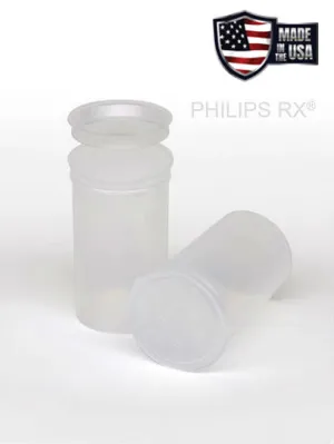 Philips RX 19 Dram Pop Top Vial - 1/8 Oz - Child Resistant - Translucent Clear (225 Count)