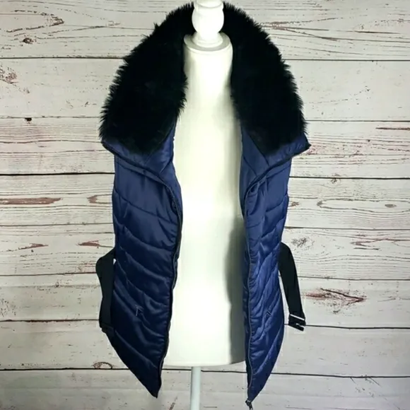 PHILOSOPHY JR. STUDIO Faux Fur Puffer Vest Size M