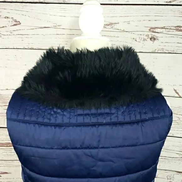 PHILOSOPHY JR. STUDIO Faux Fur Puffer Vest Size M