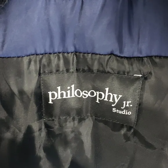 PHILOSOPHY JR. STUDIO Faux Fur Puffer Vest Size M