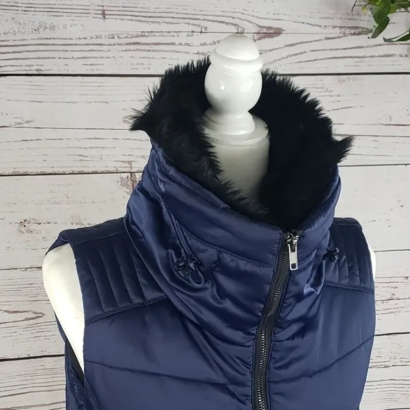 PHILOSOPHY JR. STUDIO Faux Fur Puffer Vest Size M