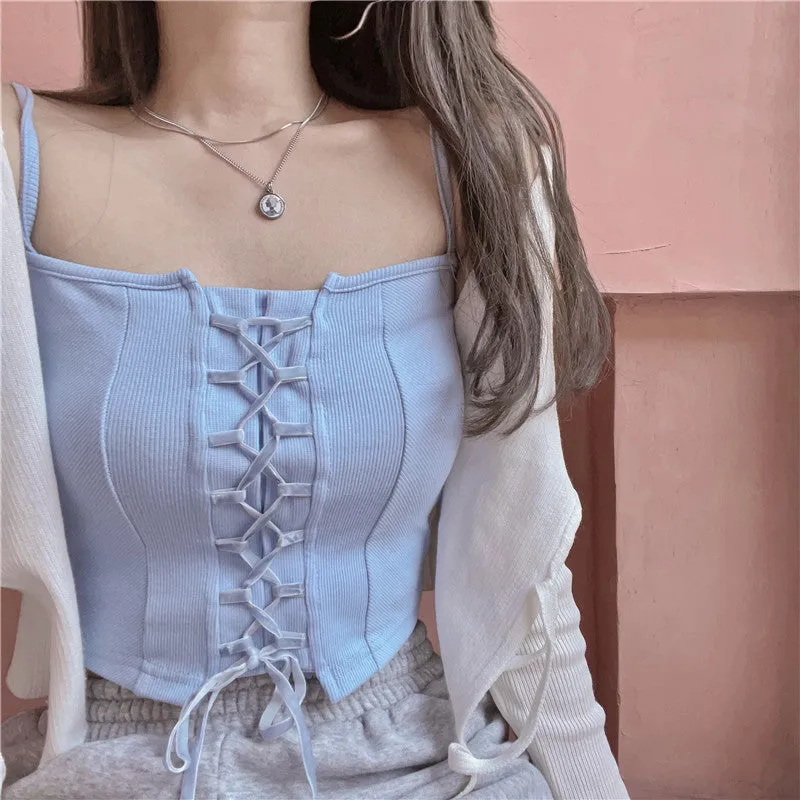 PINK BANDAGE FASHION TUBE TOP UB98055