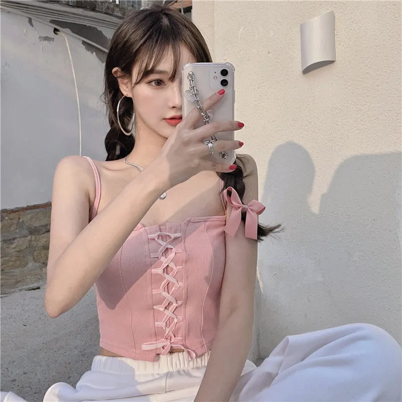 PINK BANDAGE FASHION TUBE TOP UB98055