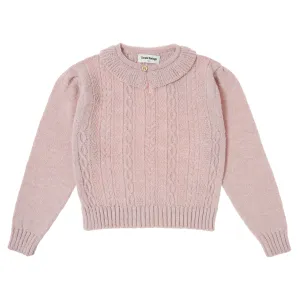 Pink Ruffle Neck Sweater