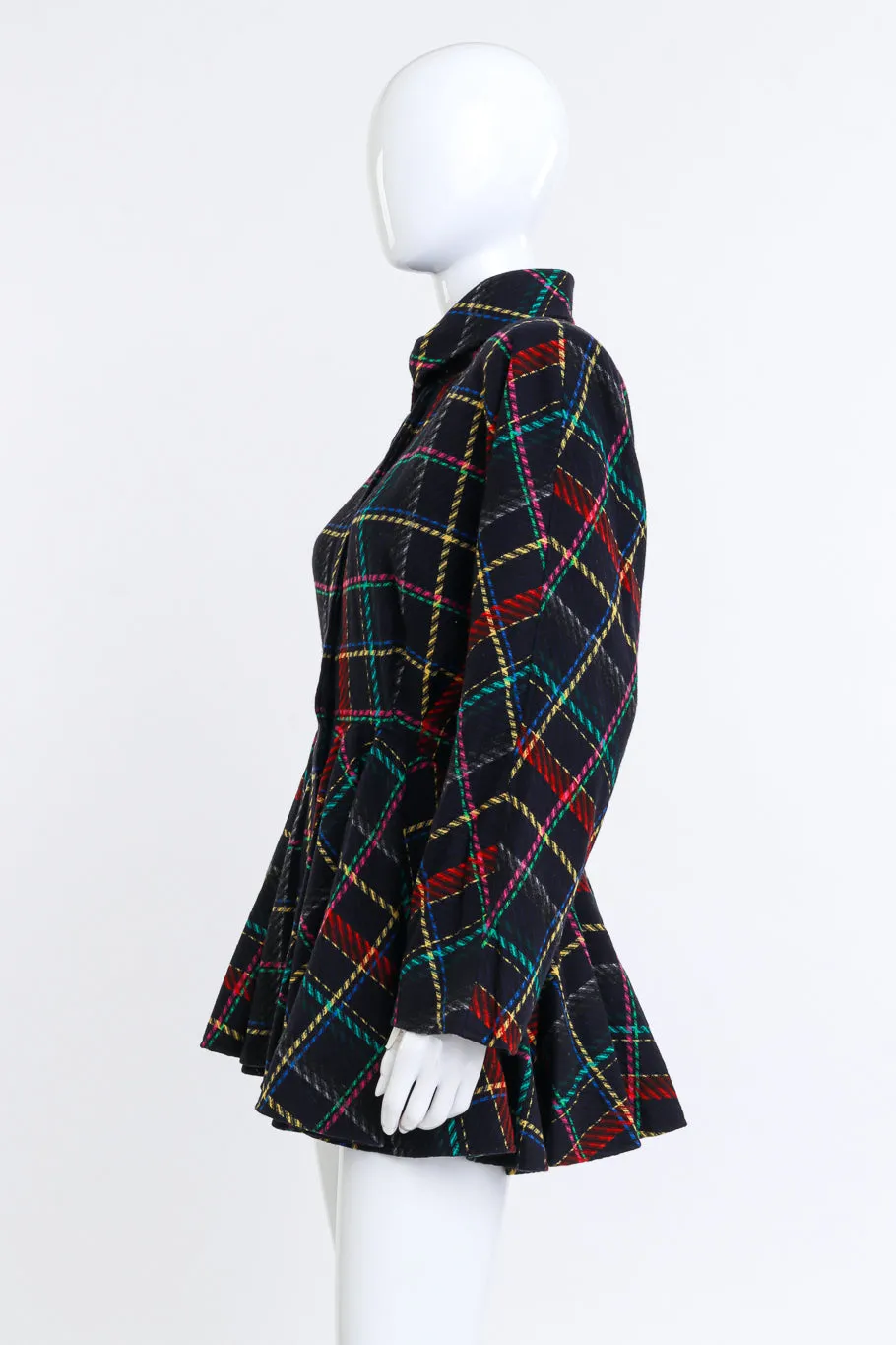 Plaid Peplum Jacket