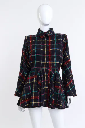 Plaid Peplum Jacket